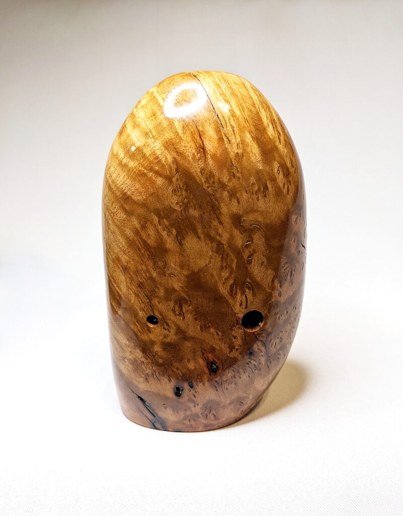 Wooden Bass Xun - Figured Live Edge Yellow Box Burl Back