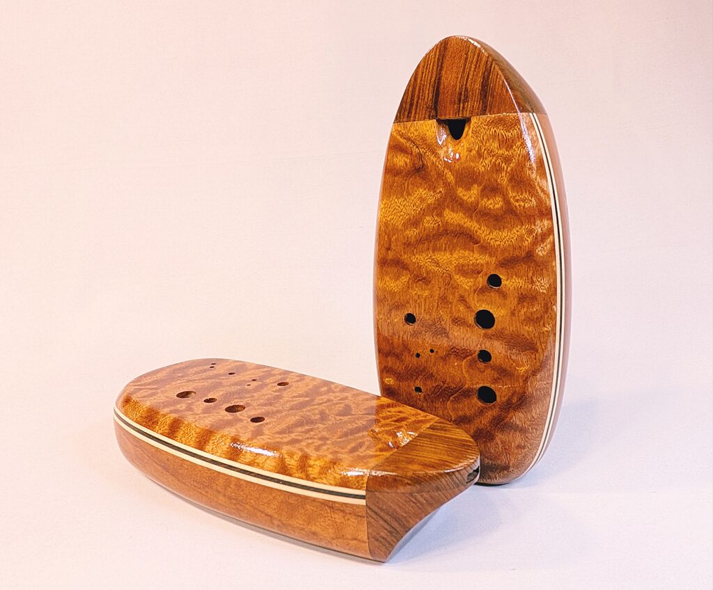 Tenor E4 Ocarina Set - Rambutan, Quilted Sapele, Maple, Wenge, Redwood