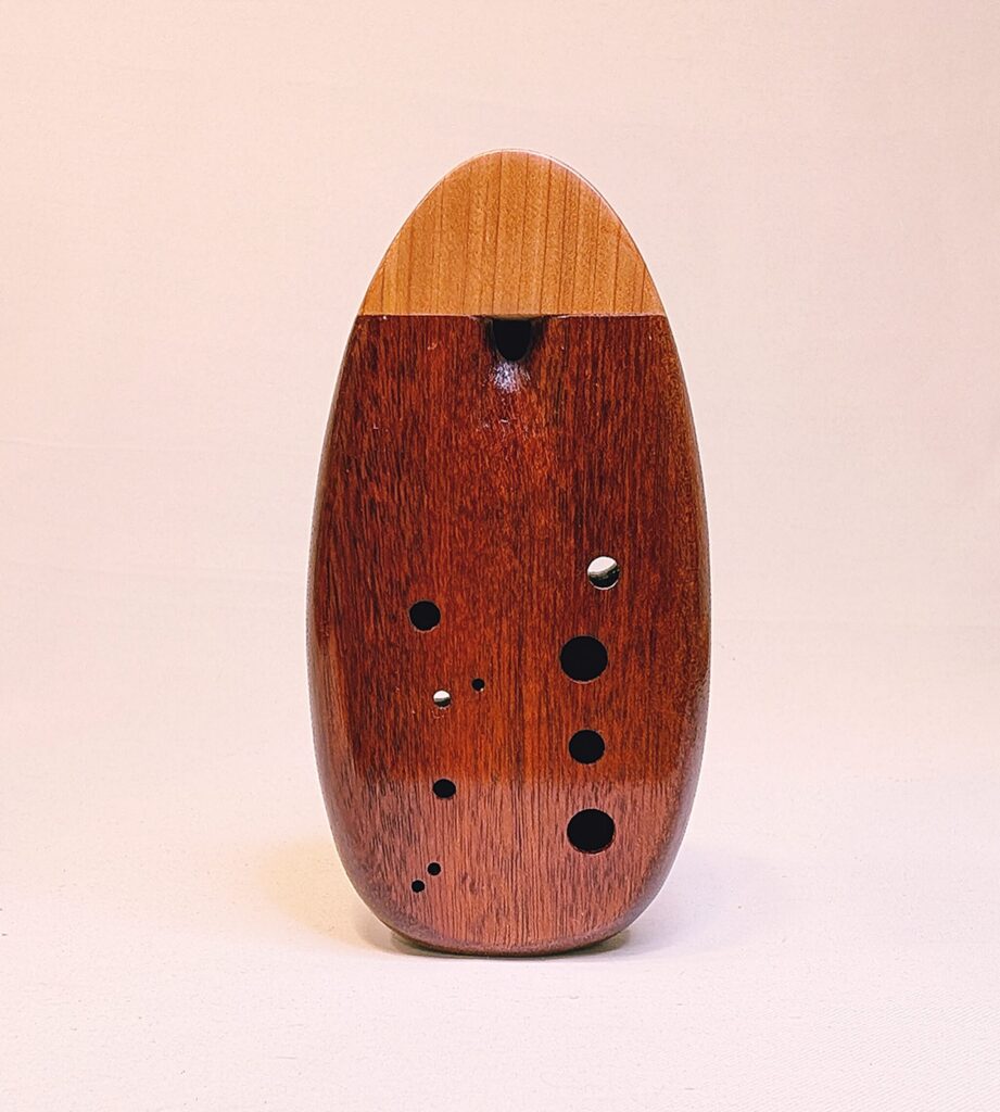 Alto G#4 Wooden Inline Ocarina SN 012 - Front