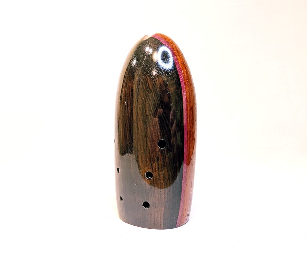 Custom Bass C4 Wooden Xun - African Blackwood, Purpleheart, Padauk - Side 1