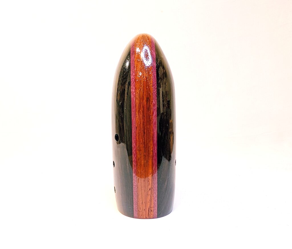 Custom Bass C4 Wooden Xun - African Blackwood, Purpleheart, Padauk - Side 2