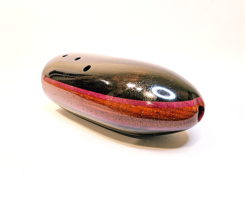 Custom Bass C4 Wooden Xun - African Blackwood, Purpleheart, Padauk - Side 4