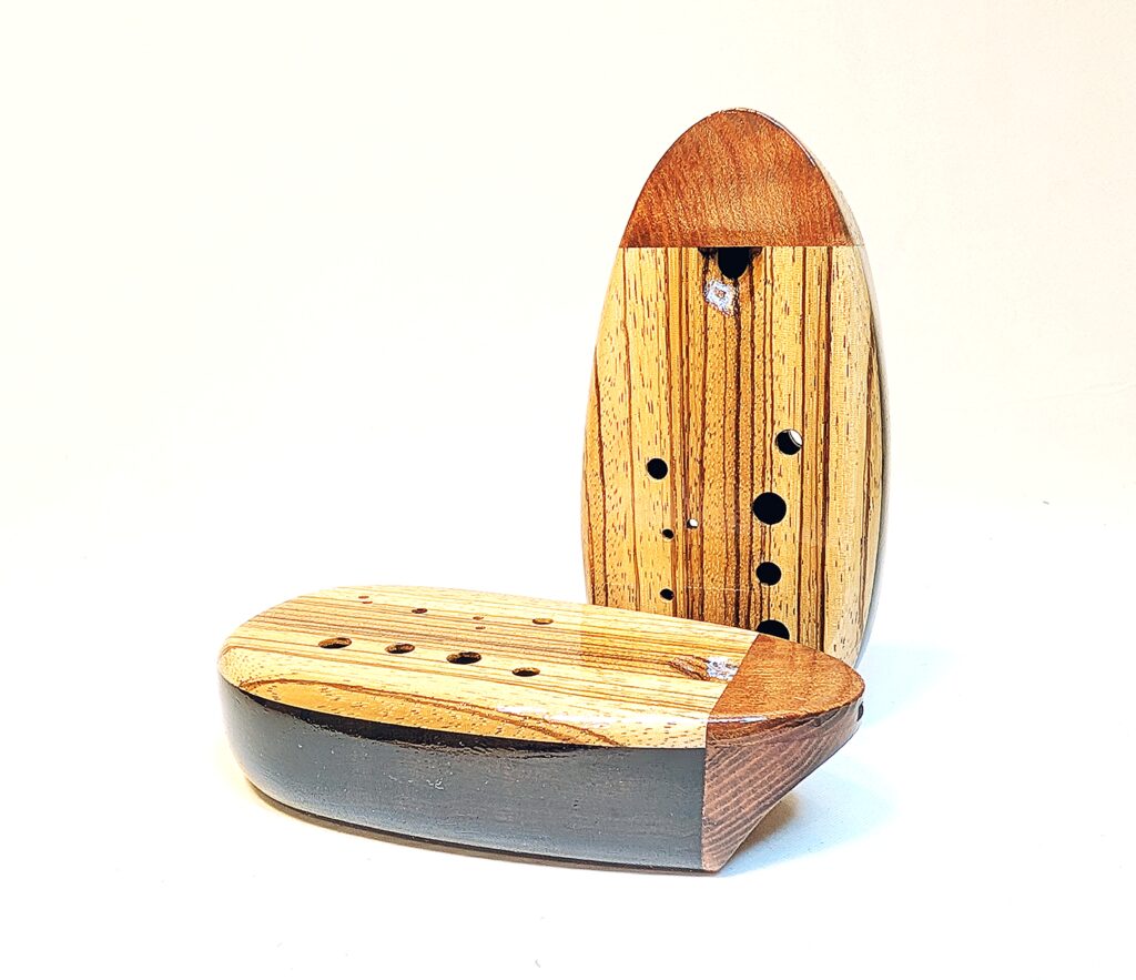 Custom Alto G4 Ocarina Set - African Blackwood, Zebrawood, Redwood