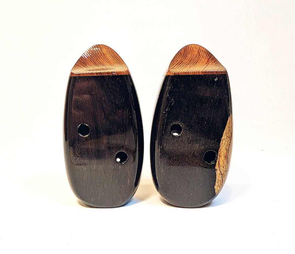 Custom Alto G4 Ocarina Set - African Blackwood, Zebrawood, Redwood - Back 1