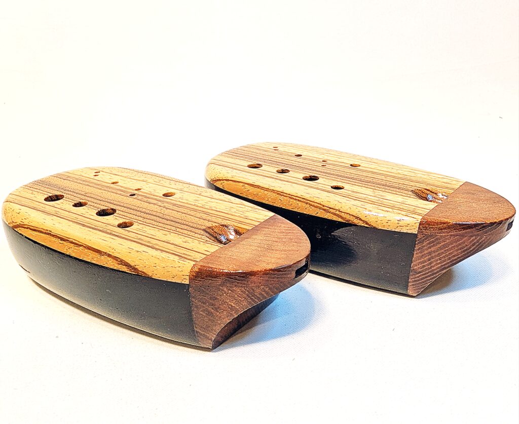 Custom Alto G4 Ocarina Set - African Blackwood, Zebrawood, Redwood - Side 4