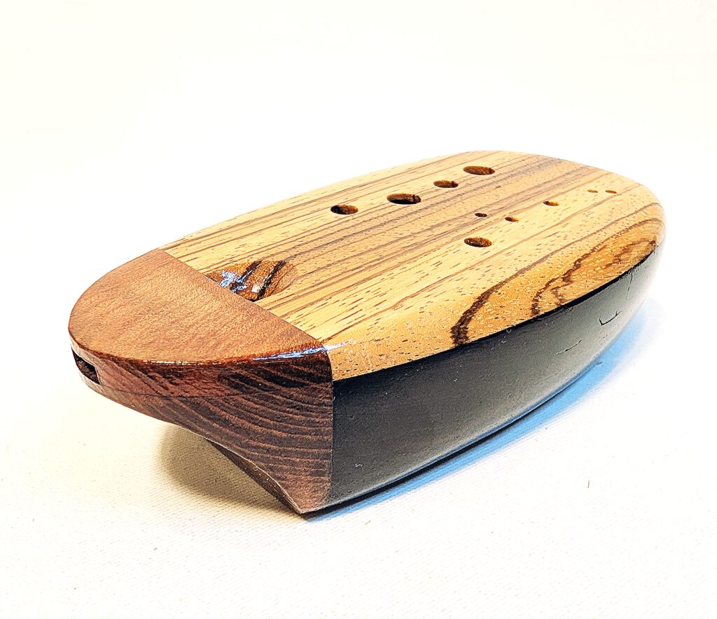 Custom Alto G4 Ocarina Set - African Blackwood, Zebrawood, Redwood - Side 5