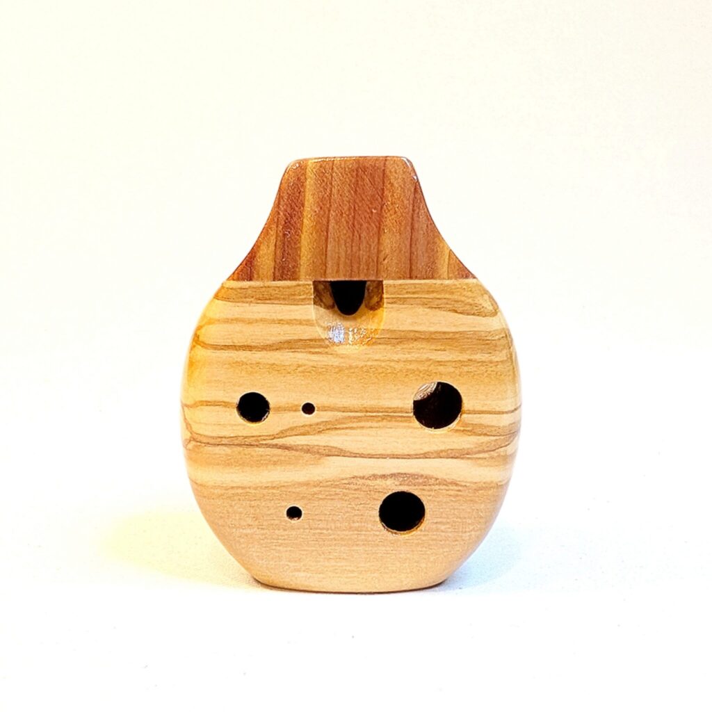 Wooden Pendant Ocarina SN 051 - Front