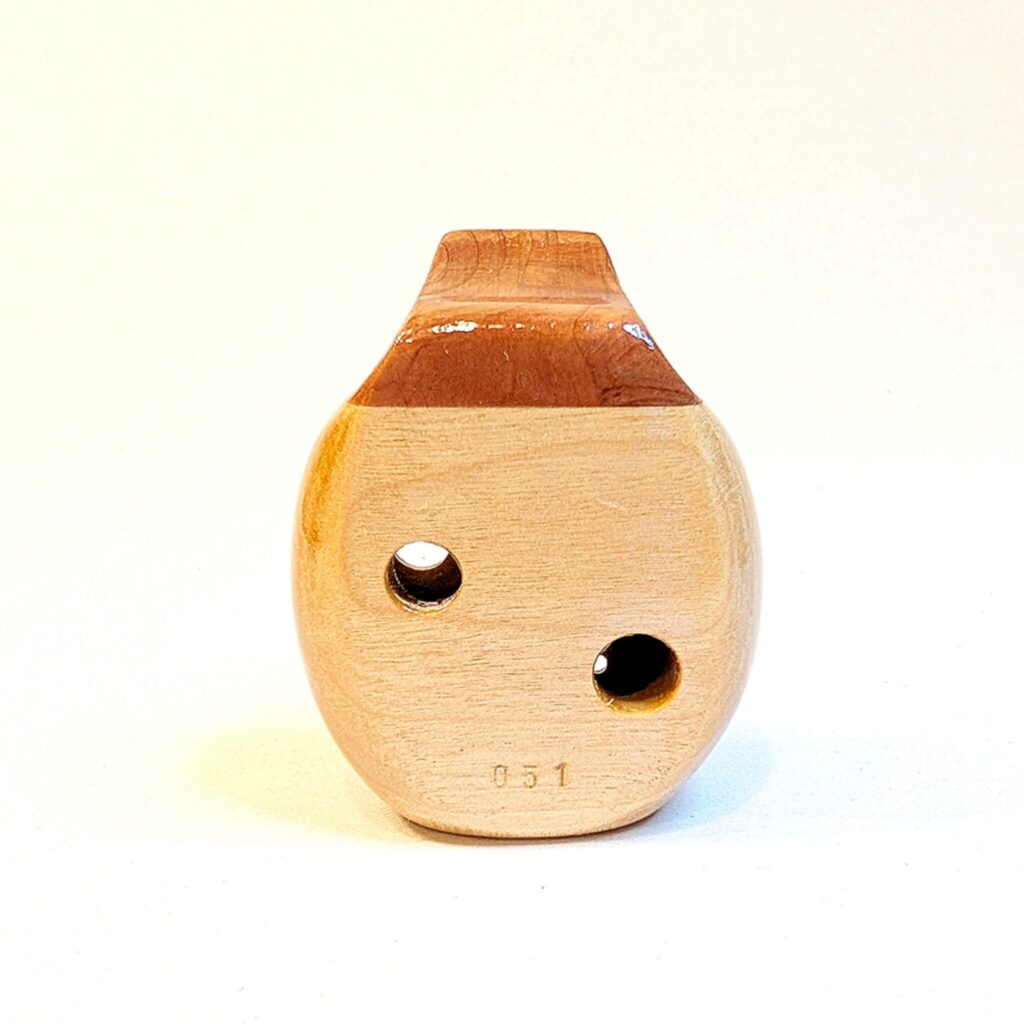 Wooden Pendant Ocarina SN 051 - Back
