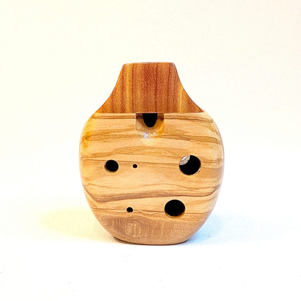 Wooden Pendant Ocarina SN 052 - Front