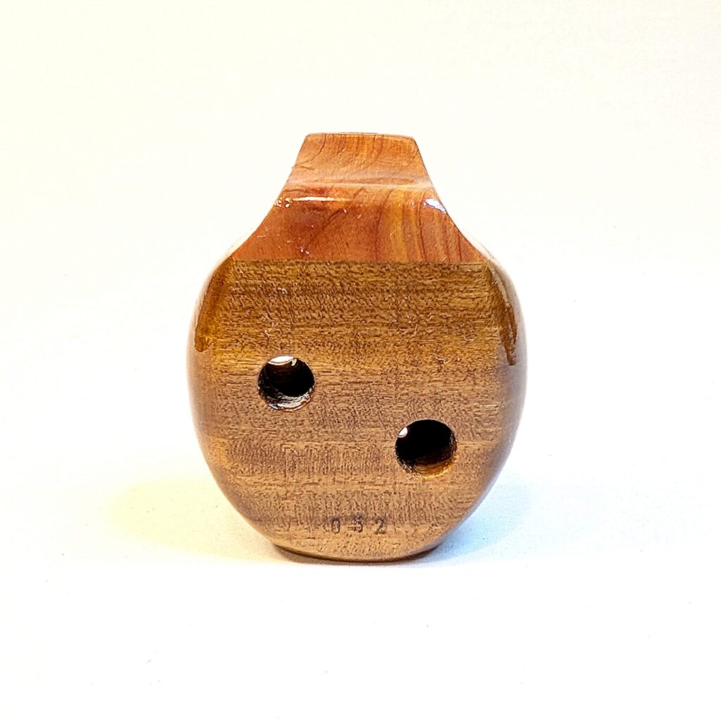Wooden Pendant Ocarina SN 052 - Back