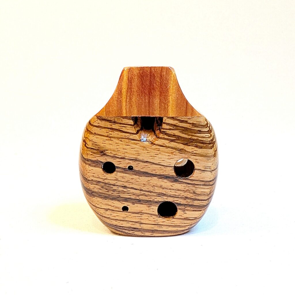 Wooden Pendant Ocarina SN 053 - Front