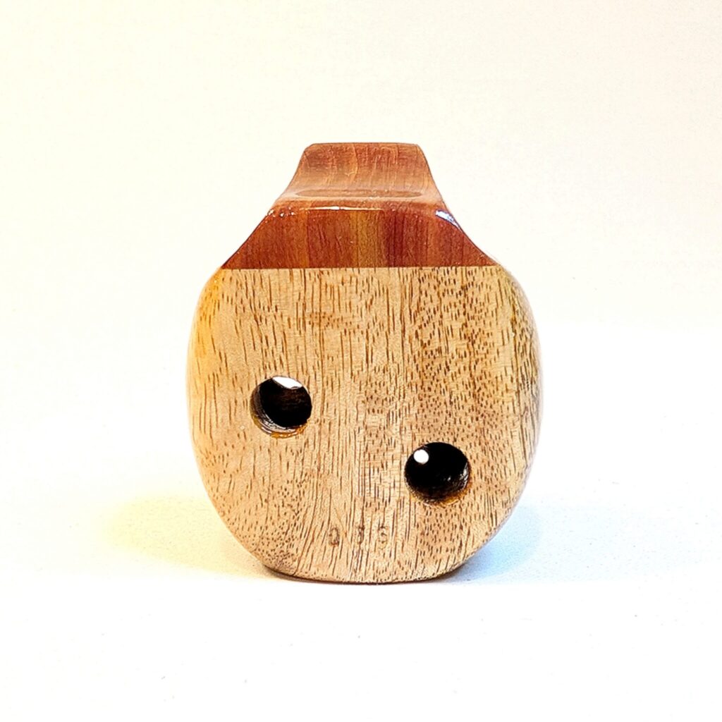 Wooden Pendant Ocarina SN 053 - Back