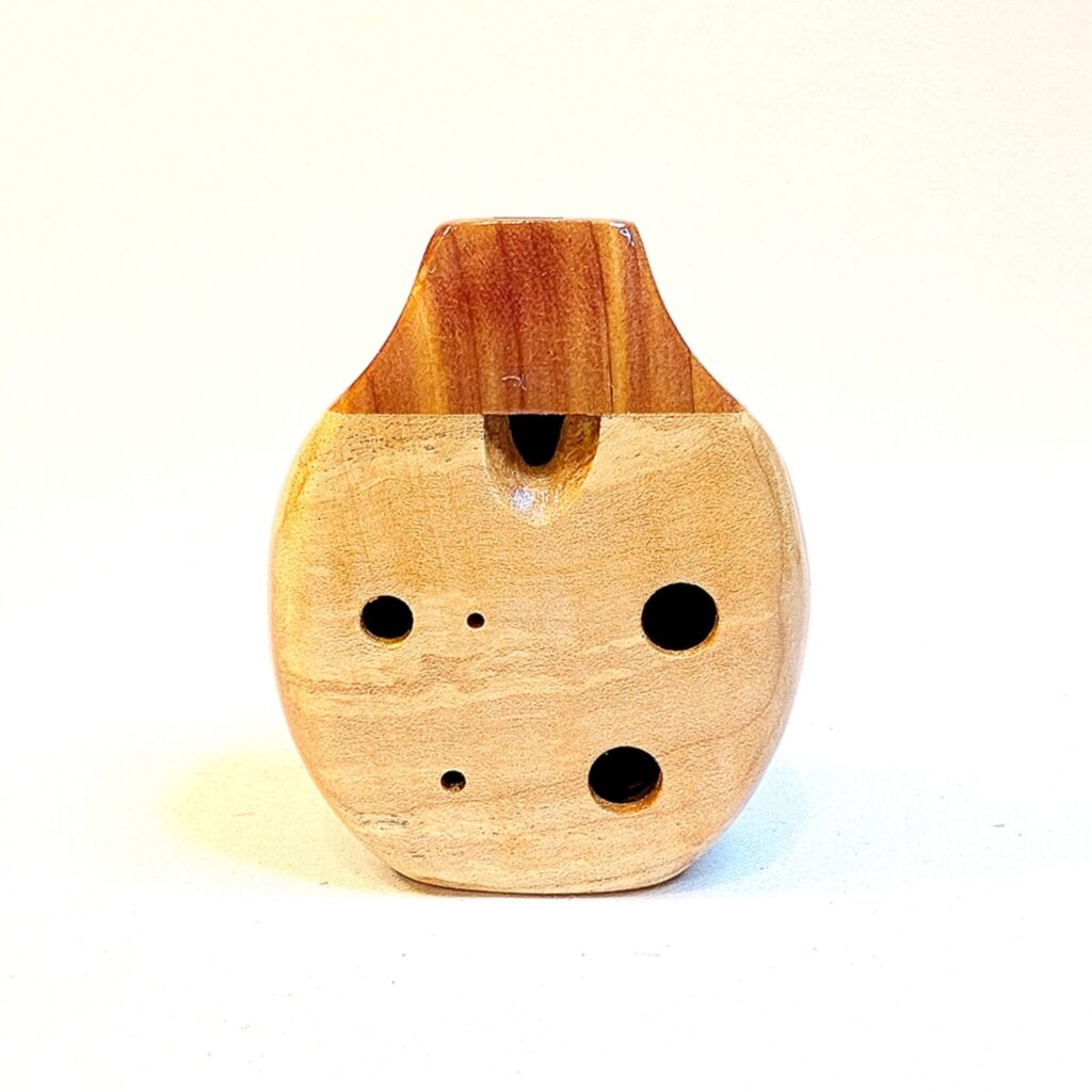 Wooden Pendant Ocarina SN 054 - Front
