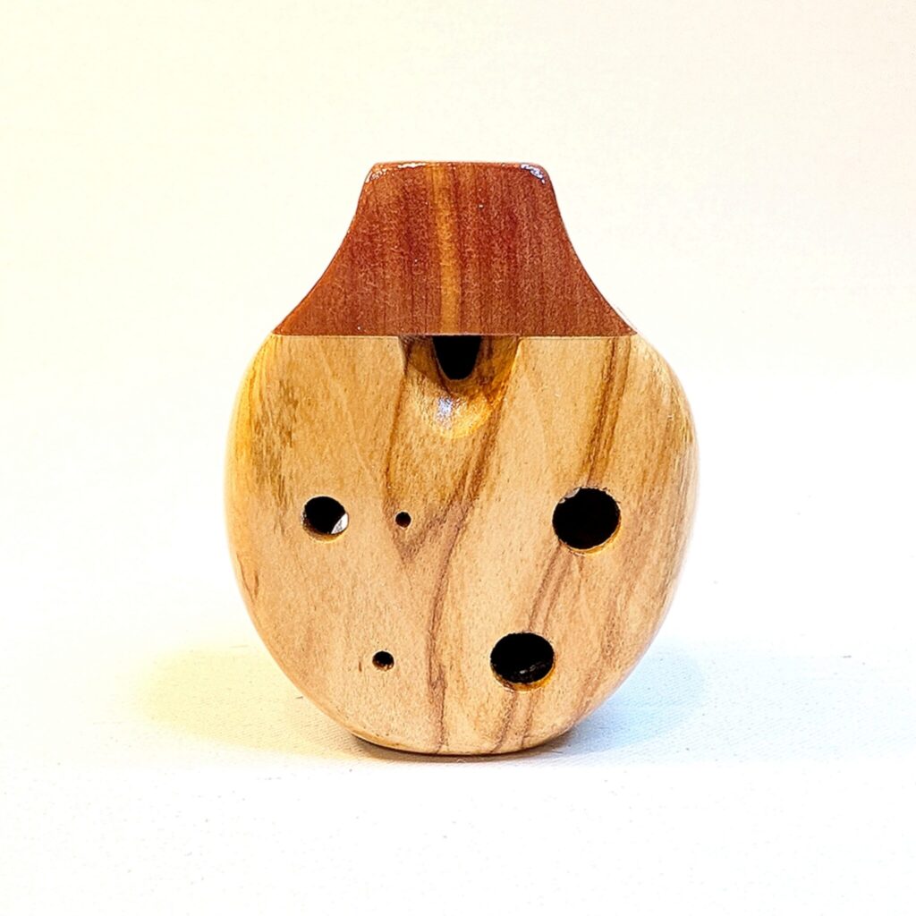 Wooden Pendant Ocarina SN 055 - Front