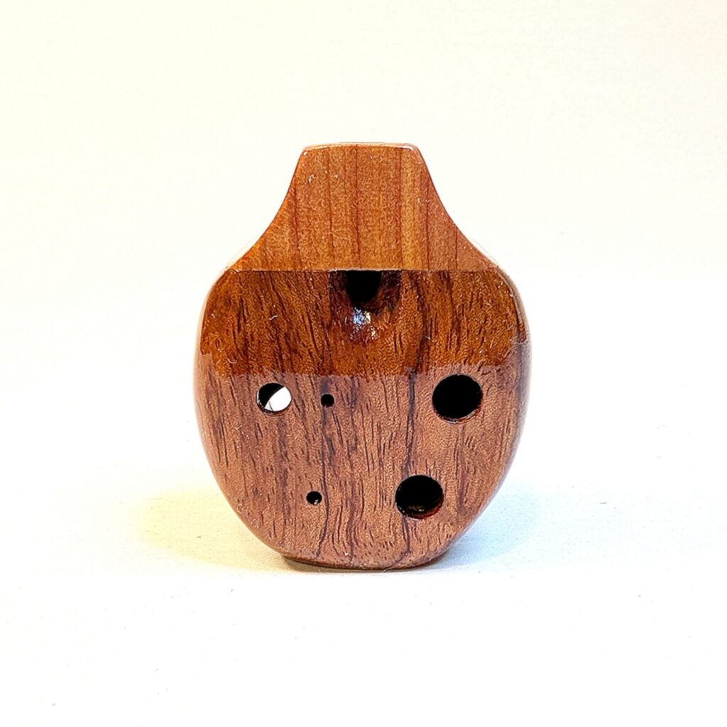 Wooden Pendant Ocarina SN 056 - Front