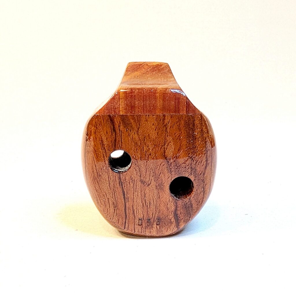Wooden Pendant Ocarina SN 056 - Back