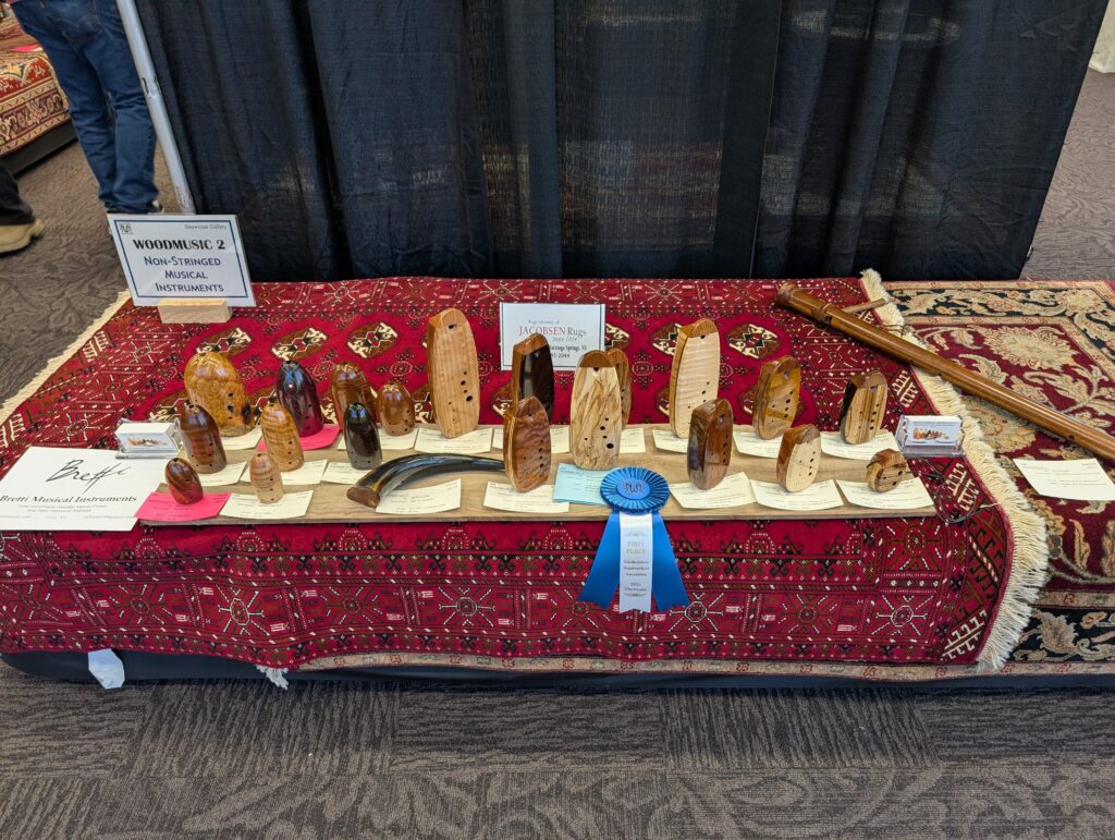 Bretti Musical Instruments Northeastern Woodworkers Association 2026 Showcase Display