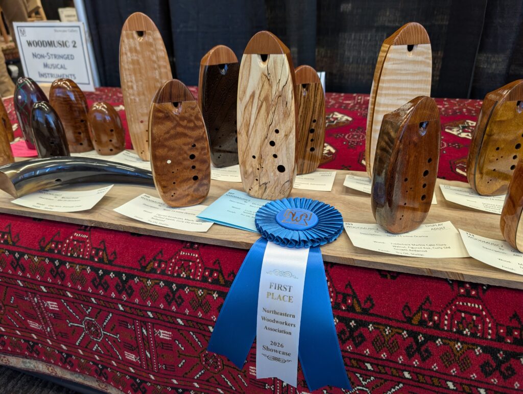 Bretti Musical Instruments Northeastern Woodworkers Association 2026 Showcase Display Prize