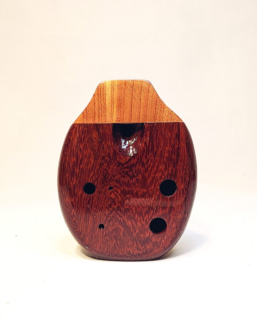 Alto D5 Wooden Pendant Ocarina - Camphor Burl, Padauk, Aromatic Cedar