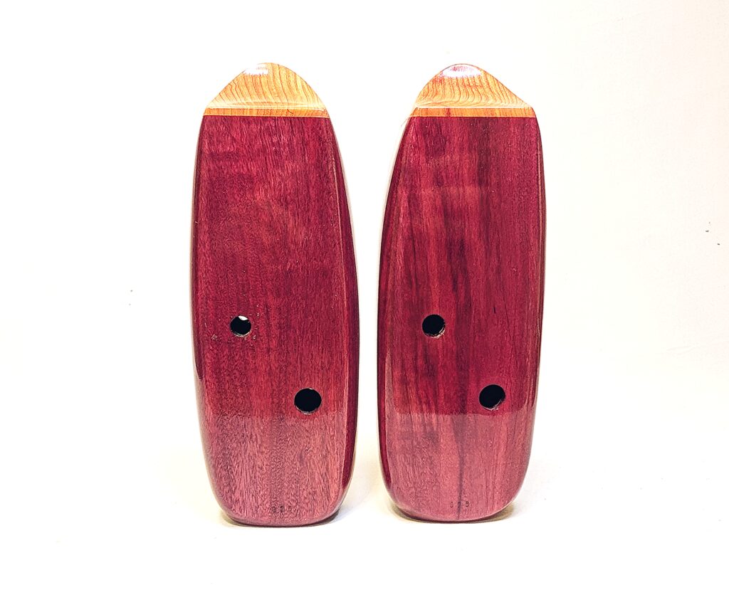 Bass C4 Wooden Inline Ocarina Set - Purpleheart, Wenge, Aromatic Cedar - Side 5
