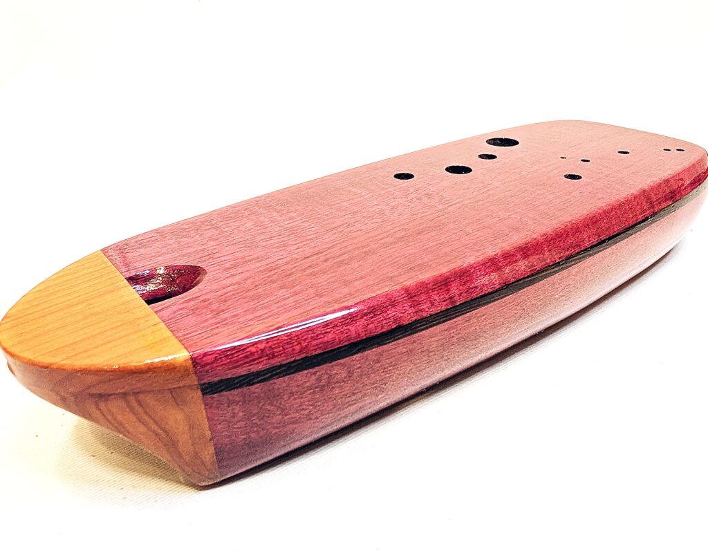 Bass C4 Wooden Inline Ocarina Set - Purpleheart, Wenge, Aromatic Cedar - Side 7
