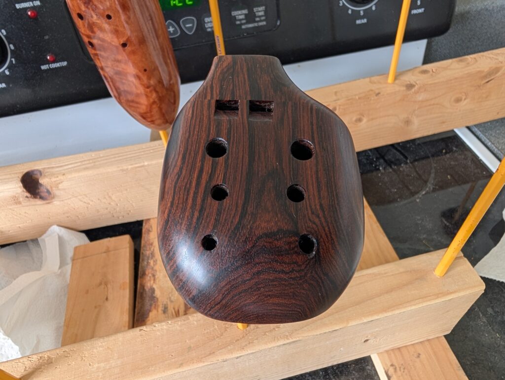 Vintage Albright wooden harmony ocarina repair and restoration - 10