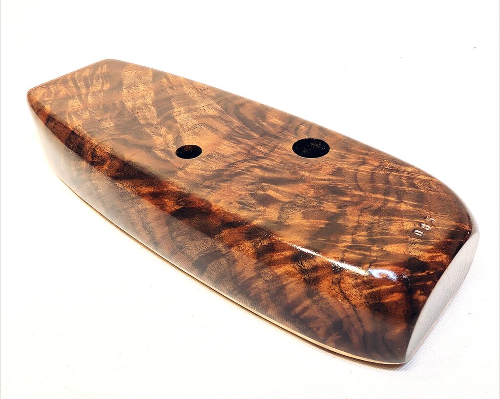 Custom Bass C4 Wooden Inline Ocarina Set - Claro Walnut, Flame Birch, Redwood - 7